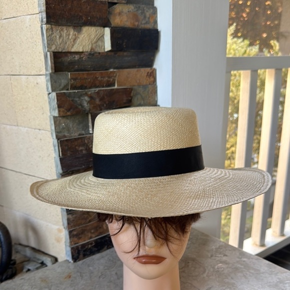 Montecristi ?Handmade in Ecuador Elegant Straw Hat with Black Band main image 6